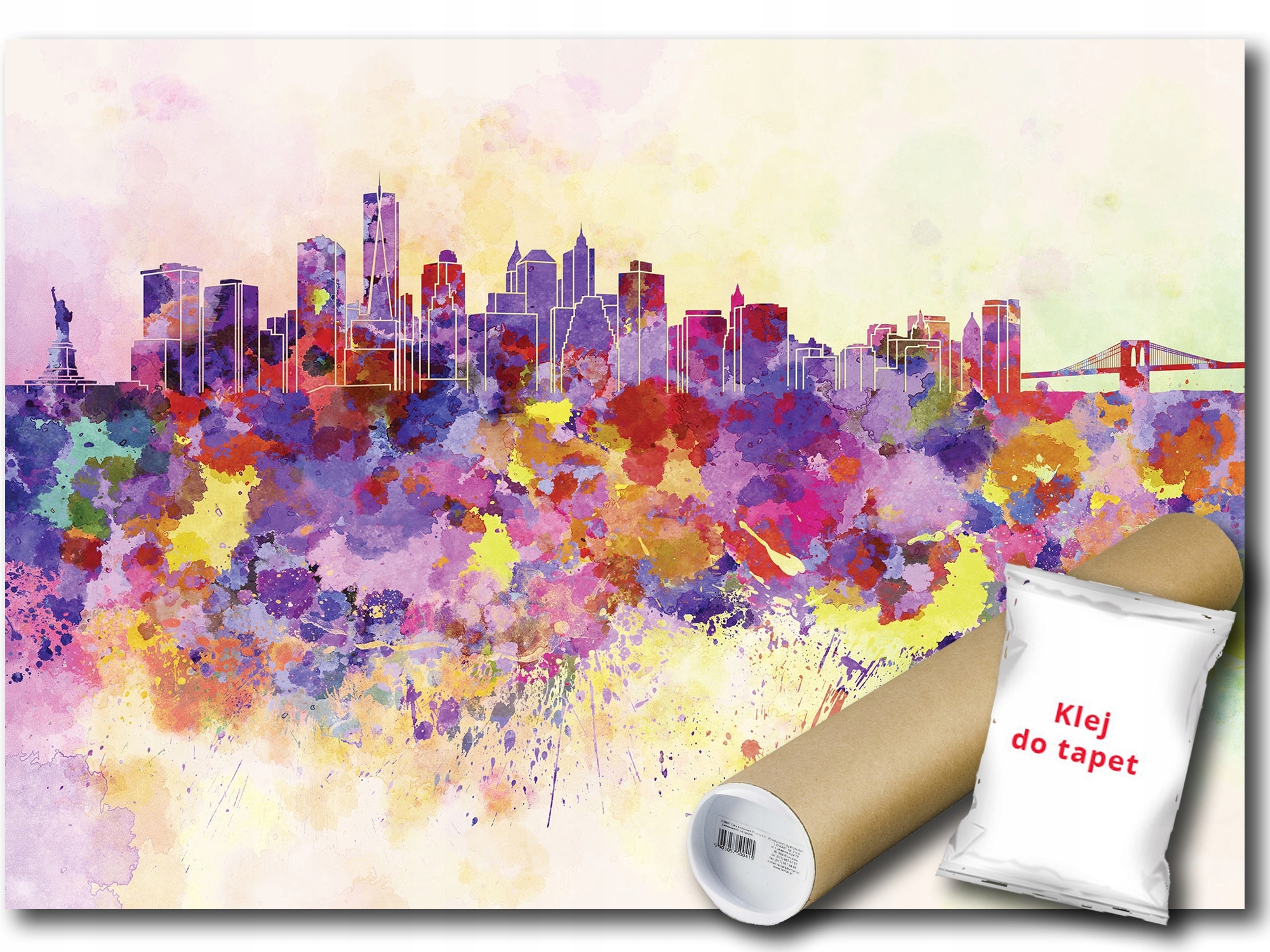 Vinylová Fototapeta Mesto Panoráma Grafika New York 368x254
