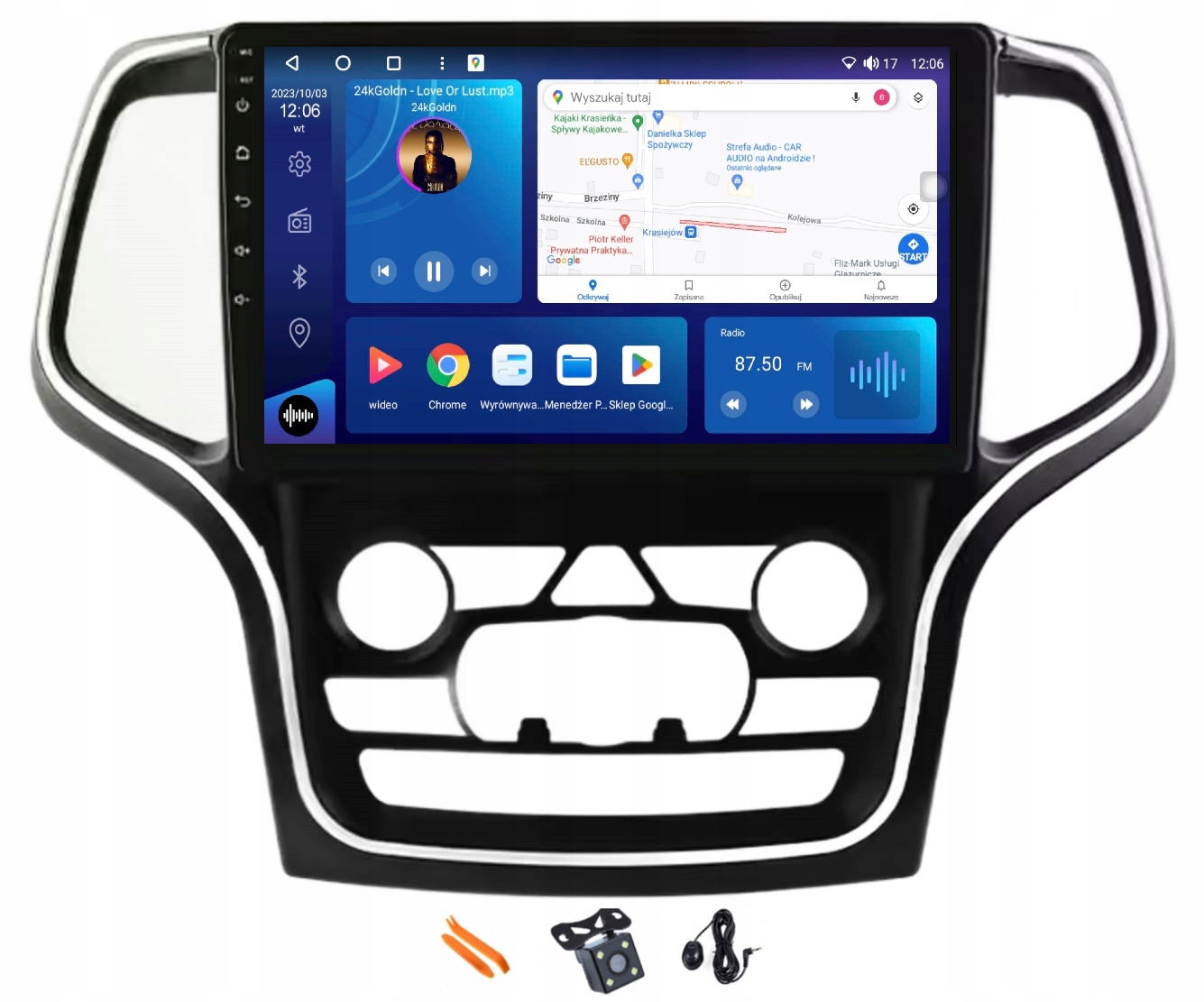Rádio Android Navigácia Qled Carplay Lte Gps Dsp Jeep Cherokee 4 WK2 13-20