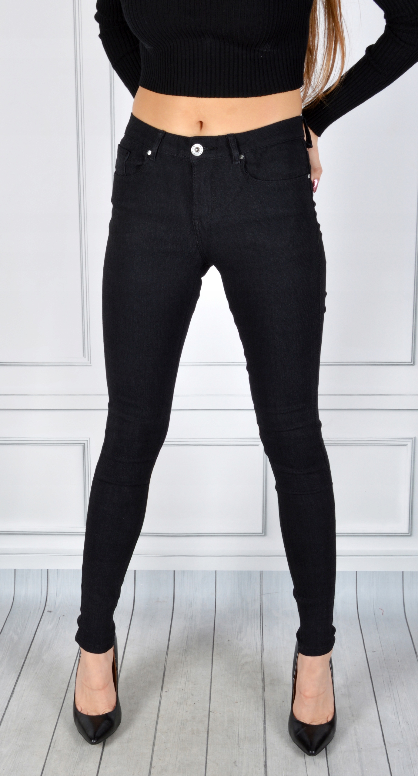 Damskie Spodnie Jeansy Jeansowe Modelujące SKINNY Rozmiar 36