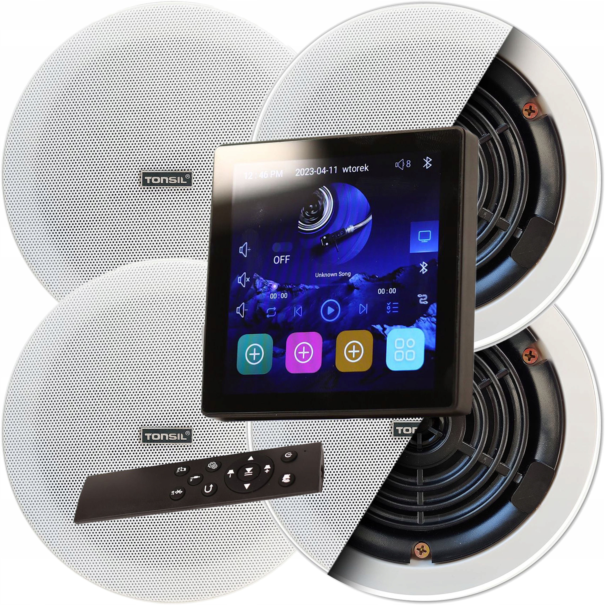 Tonsil Nástěnný přehrávač Android Zesilovač WS-65 4x reproduktor Zgsu 20P