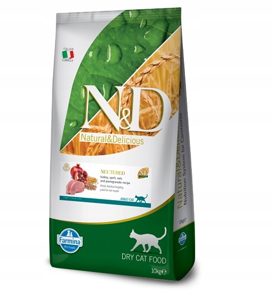 Levně Farmina N&d suché krmivo pro kočky krůta 10 kg