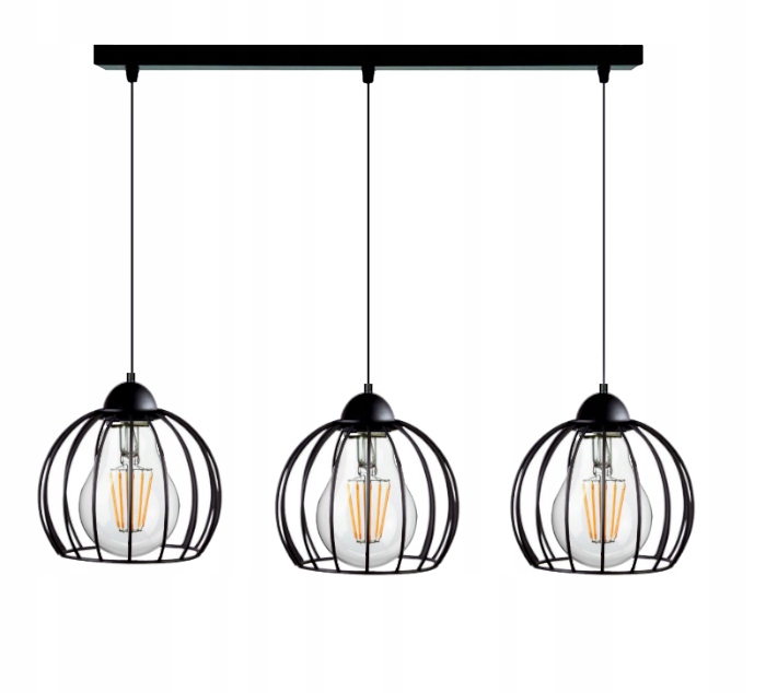 

Lampa Sufitowa ,żyrandol Nad Stół Czarna DRUCIAK12