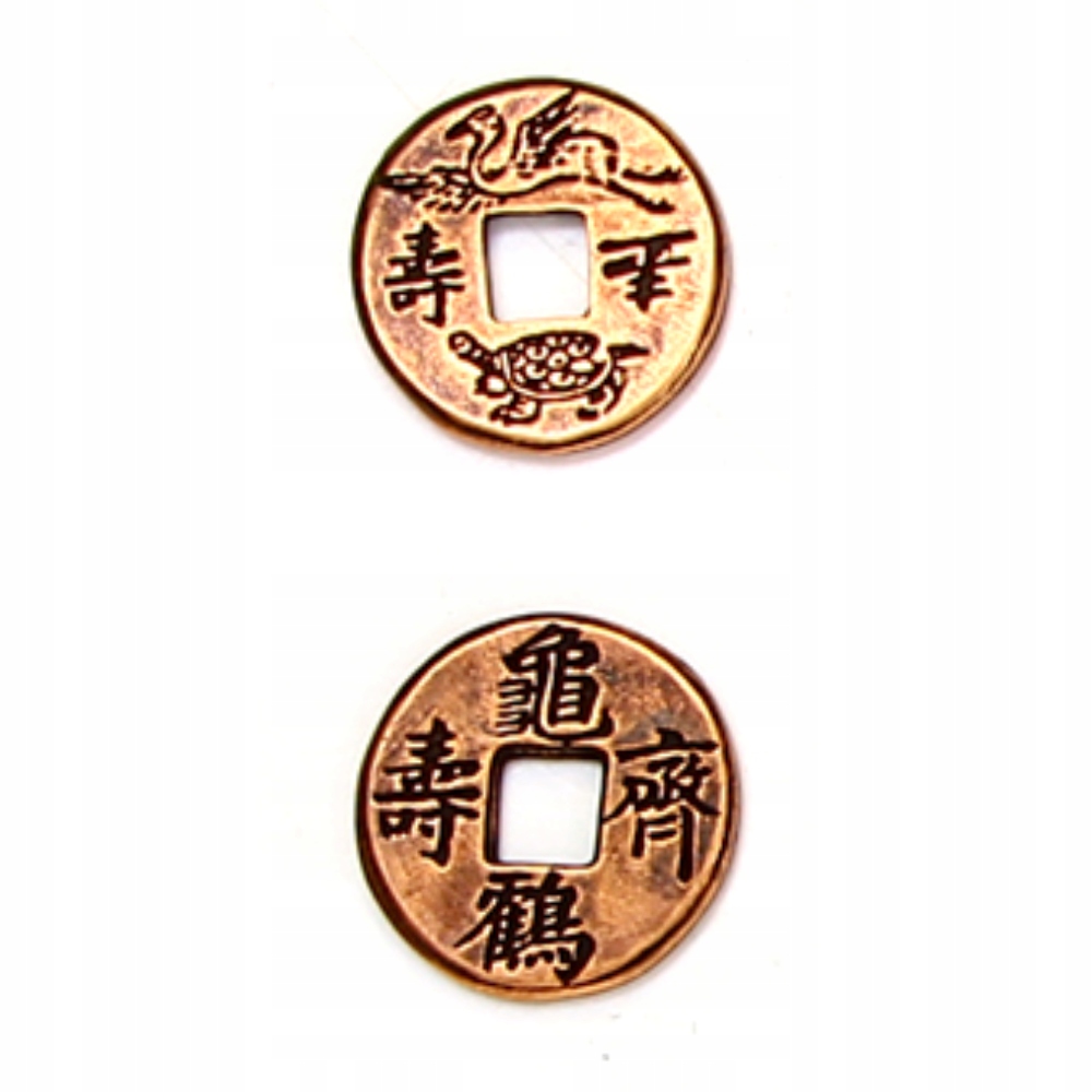 ZESTAW 3 ORIENTALNYCH METALOWYCH MONET LARP RPG Nazwa Zestaw 3 Orientalnych Metalowych Monet