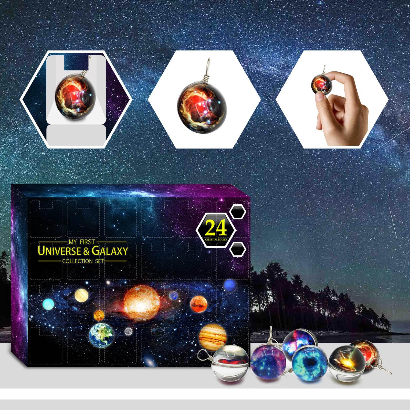Адвент-календарь Galaxy, подвесной, 24 планеты космоса — фото 4
