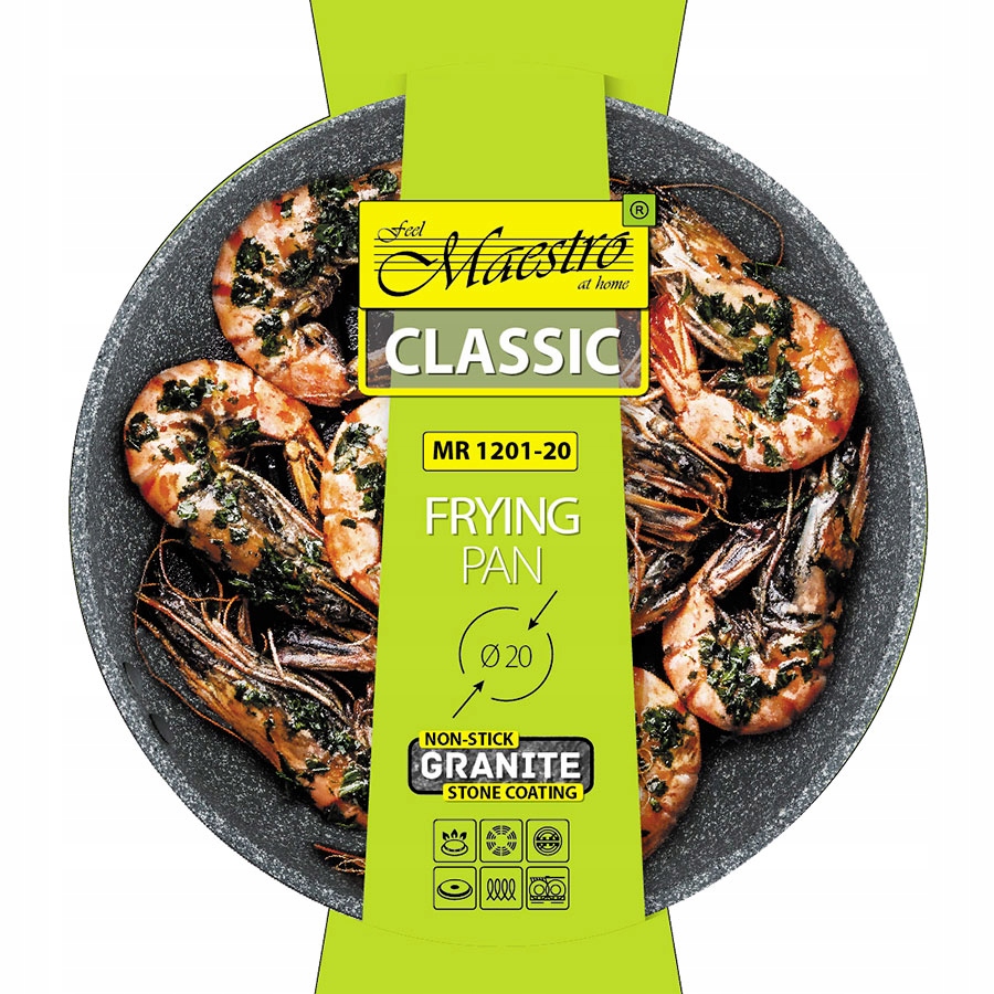 Patelnia MR-1201-20 Granite 20cm NON STICK Kod producenta MR1201-20