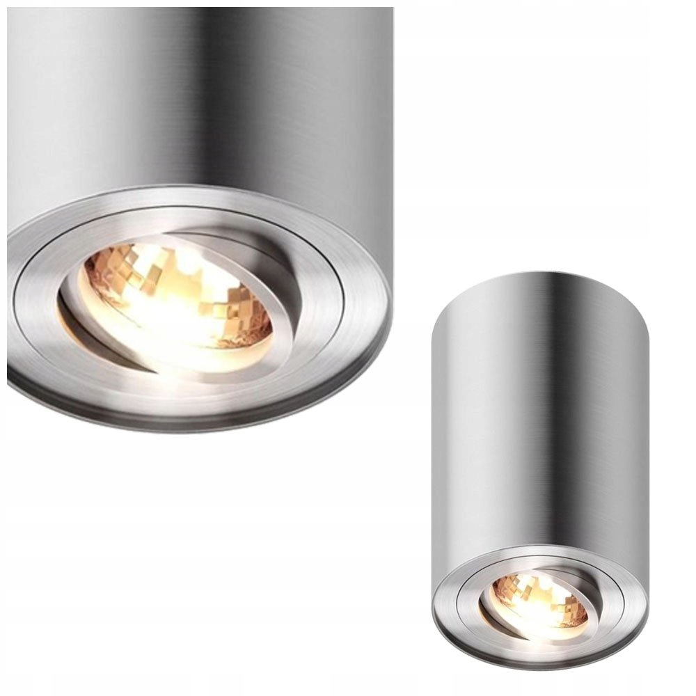 

Srebrna okrągła oprawa natynkowa spot tuba Rondoo