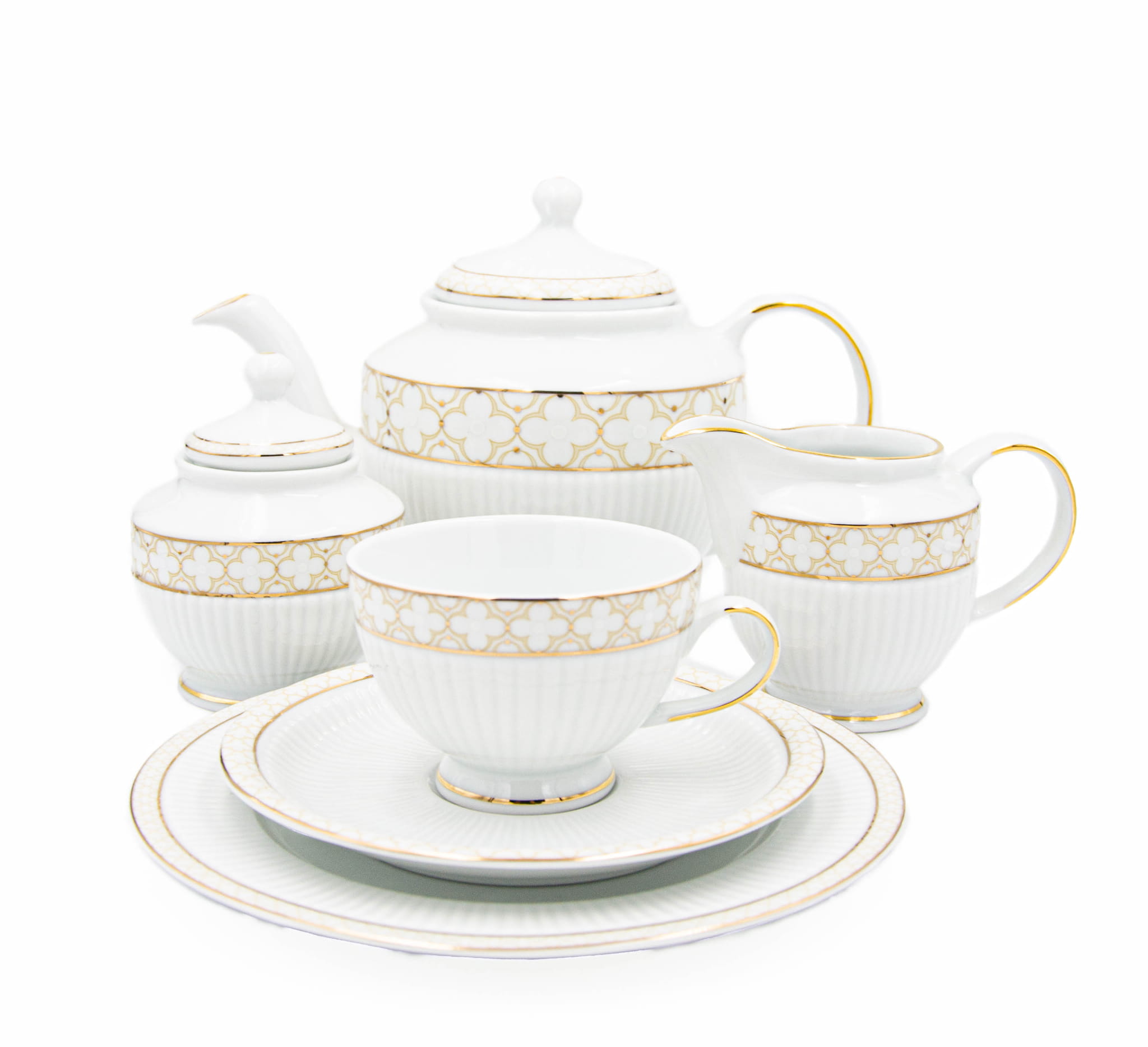 Porcelánový set na čajovou kávu pro 6 osob 21 kusů Oxia Bogucice