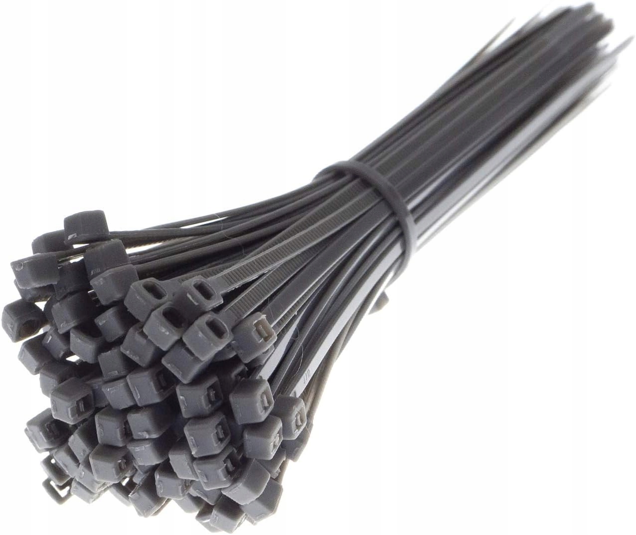 OPASKI ZACISKOWE TRYTYTKI TRYTKI SZARE OPASKI KABLOWE 7,6x300 mm100szt Długość 300 mm