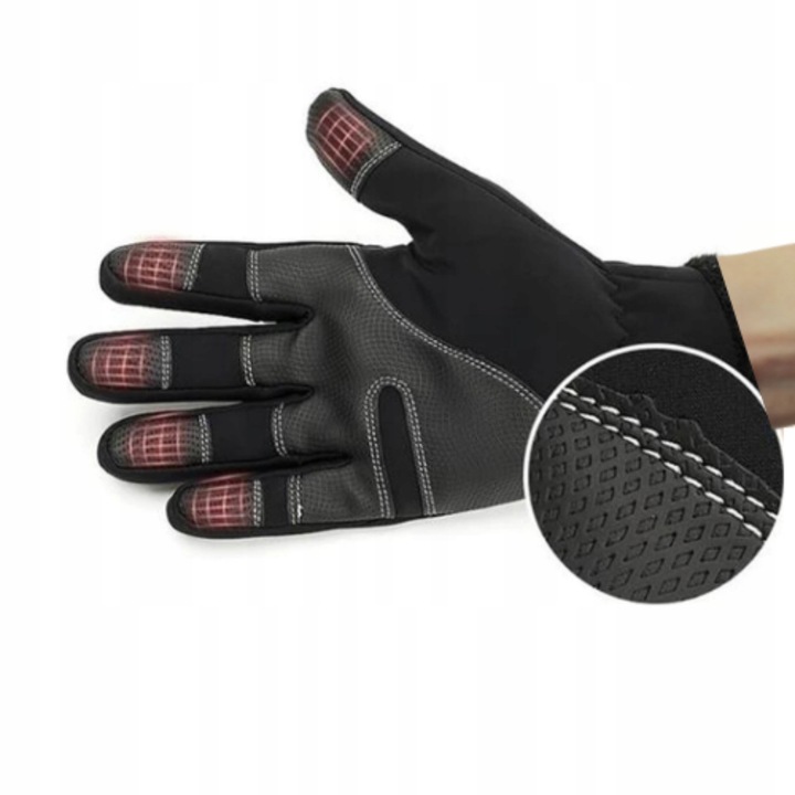 DOTYKOWE RĘKAWICZKI WODOODPORNE SPORTOWE RĘKAWICE ROWEROWE BIEGANIA ZIMOWE Długość krótkie