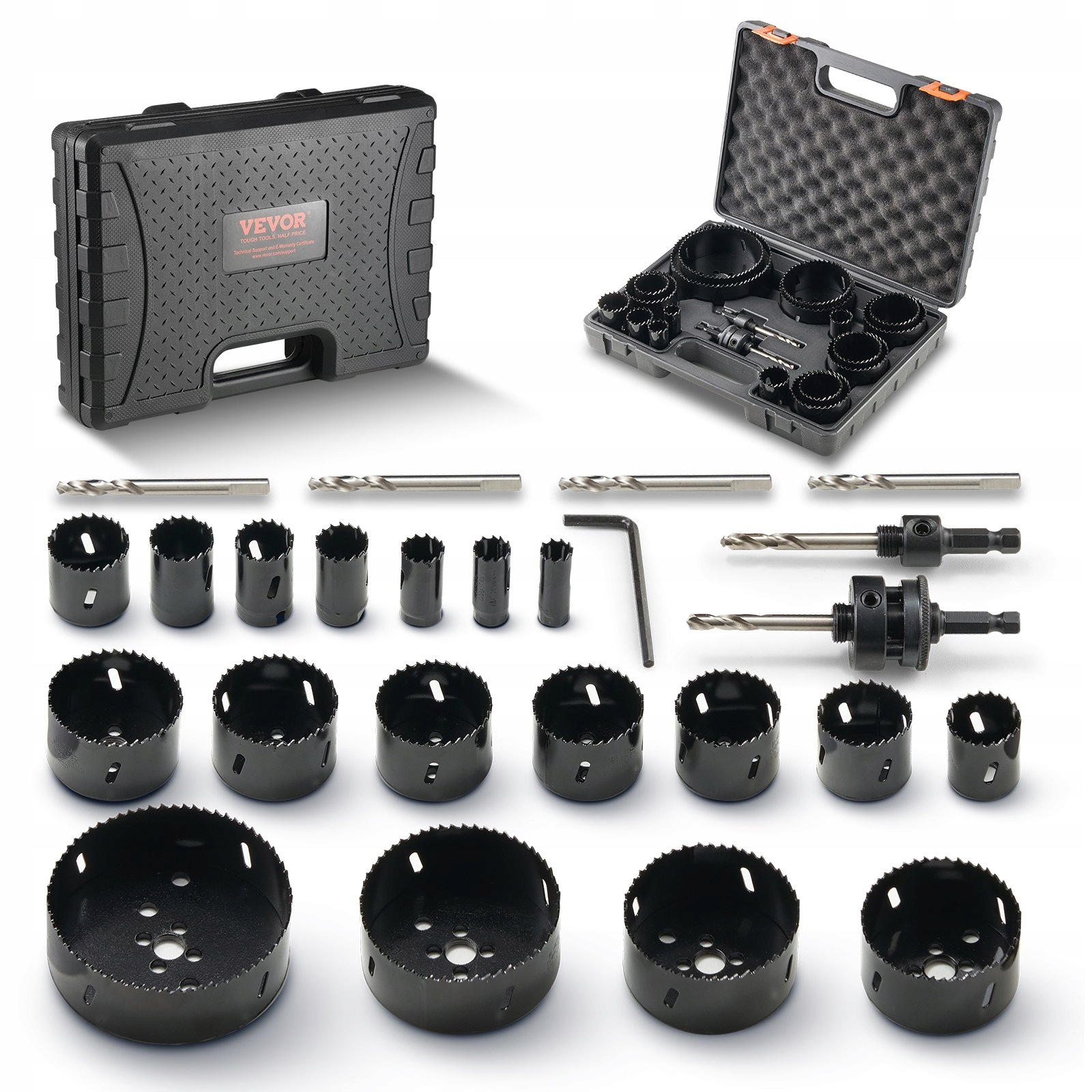 Korunka na kov děrovačky 18ks M42 bimetal 19-114 mm sada kufrů