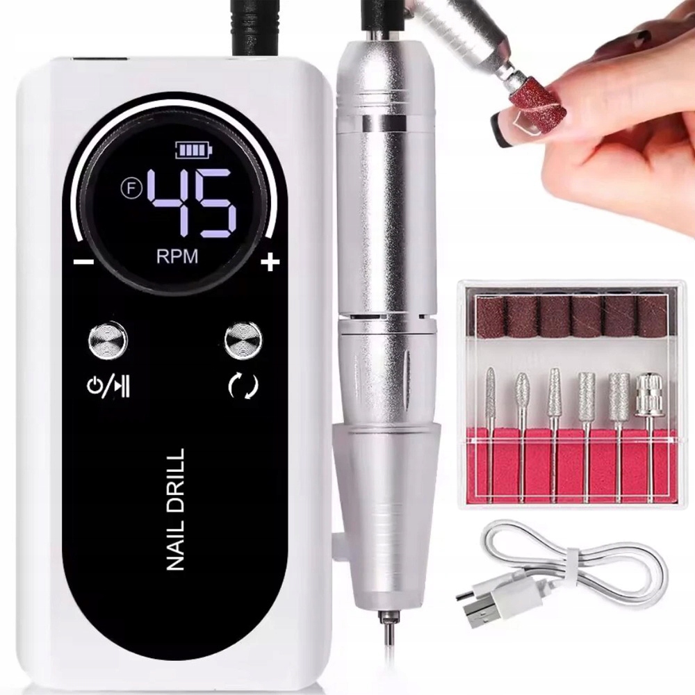 Kompaktní Bruska Na Nehty Manikúra Pedikúra Mini Pen Bezdrátová