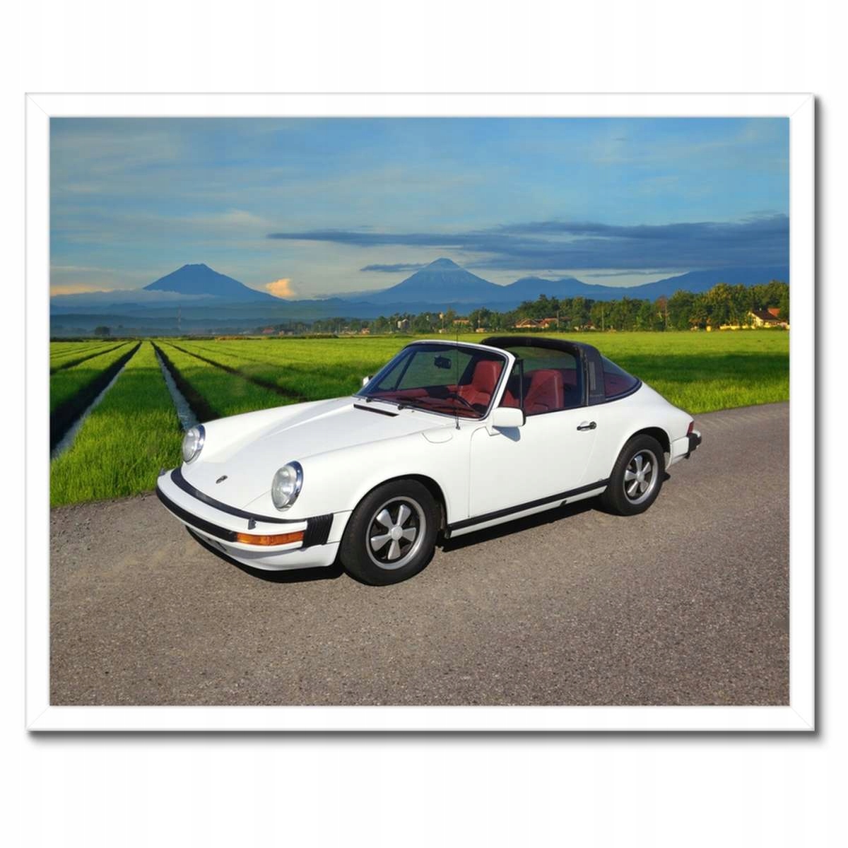 Plakáty v rámu 50x40 Bílé Porsche