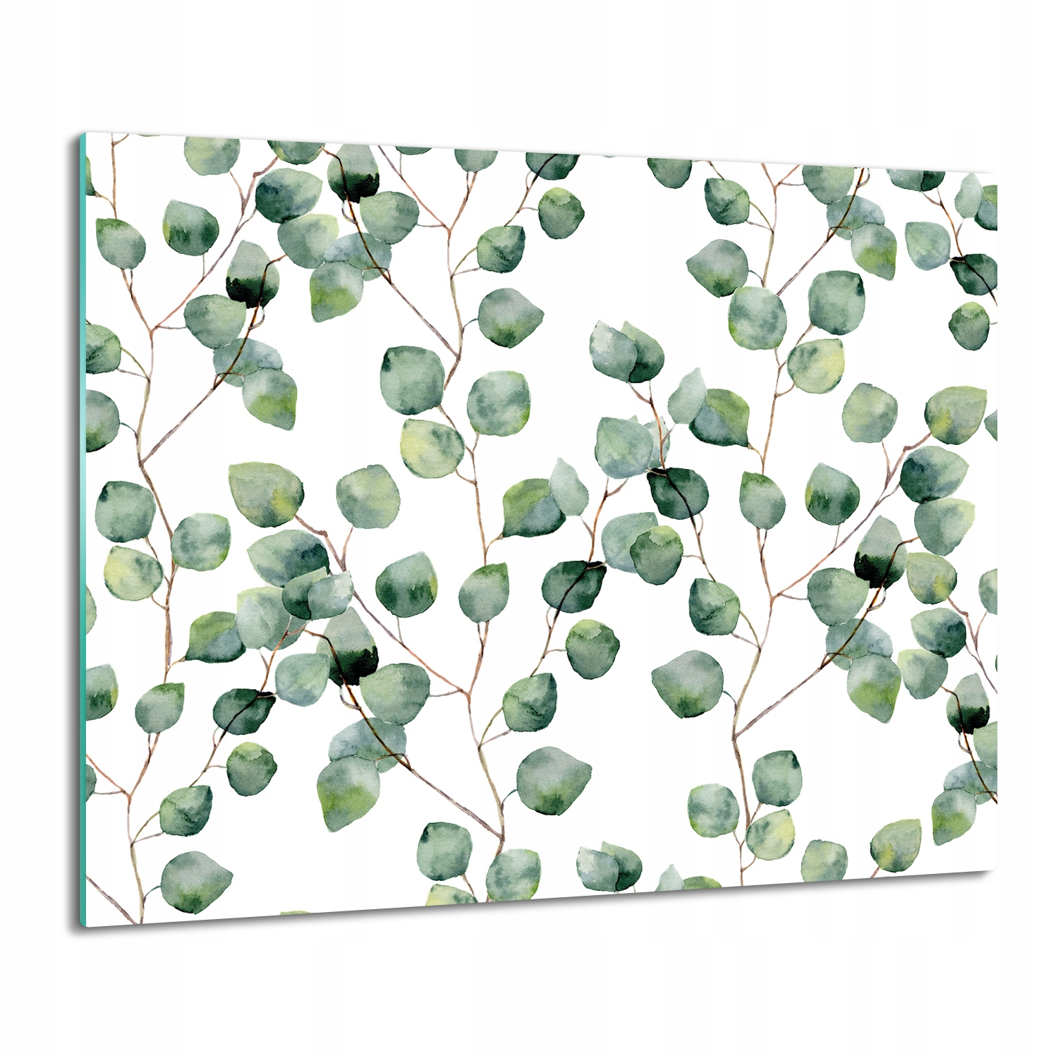 skleněná krytka splashback Akvarelové listy 60x52