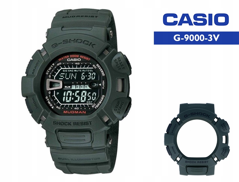BEZEL CASIO G-9000-3V zielony ORYGINAŁ
