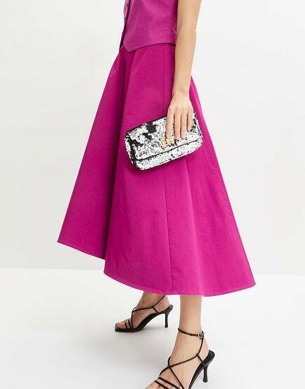 38 ROZKLOSZOWANA SPÓDNICA MIDI gzq Rozmiar 38