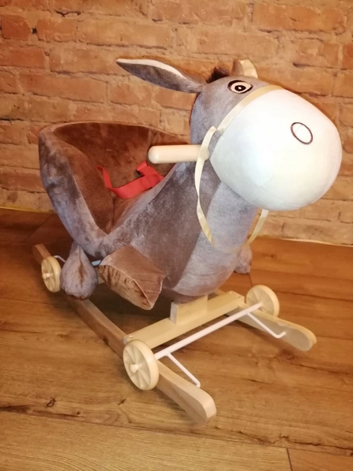 ŚPIEWAJĄCY BUJAK na BIEGUNACH PŁOZACH i KÓŁKACH 3w1 OSIOŁEK GRA MELODIE Rodzaj bujaki