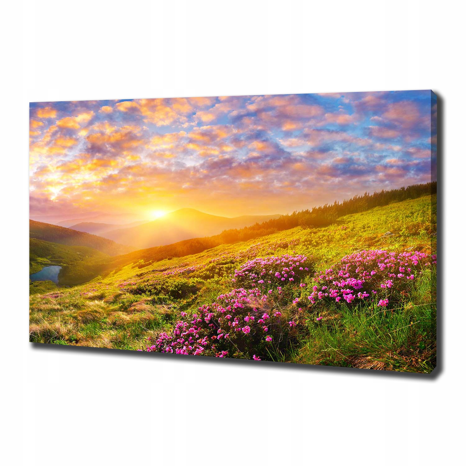 

Foto obraz na płótnie Zachód słońca góry 100x70 cm