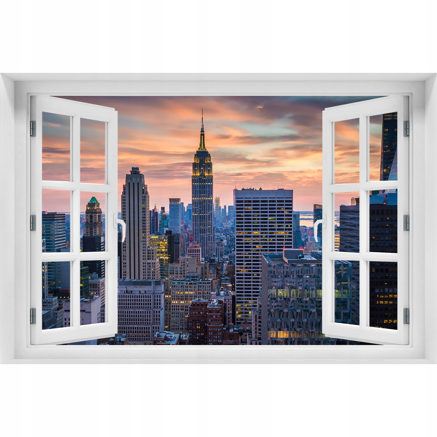 

Naklejka na ścianę 3D Okno Manhattan Nowy Jork