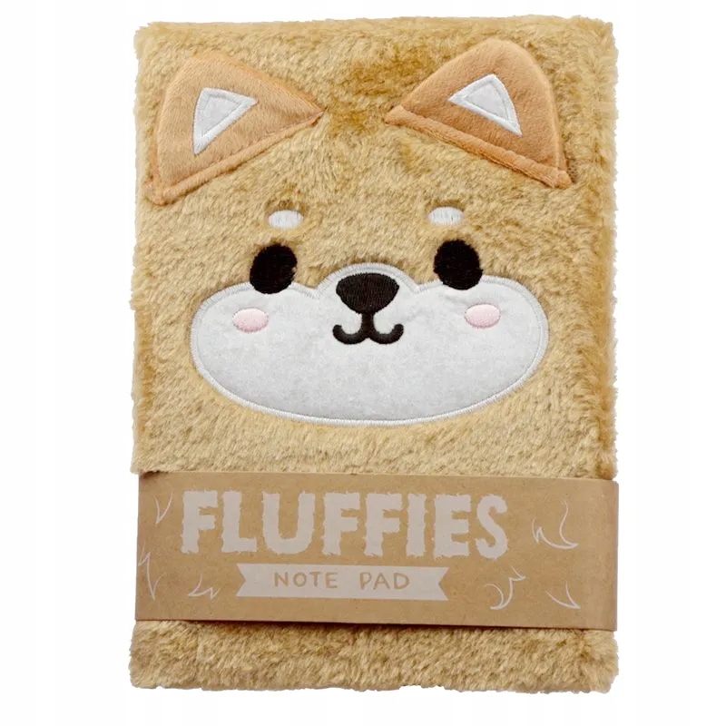 

Notatnik w pluszowej okładce Pies Shiba Inu