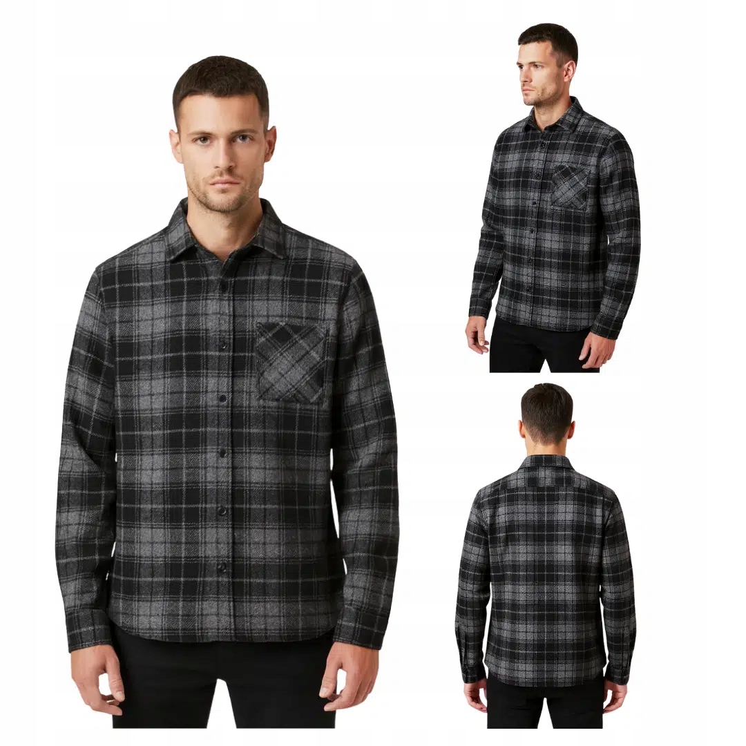 Pánská kostkovaná flanelová košile šedá Captain Mike 3XL