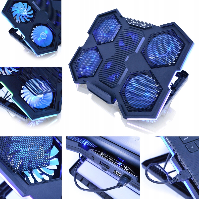 PODSTAWKA CHŁODZĄCA POD LAPTOPA 15,6-17' PODKŁADKA POD LAPTOP NA KOLANA USB Kod producenta NCO097