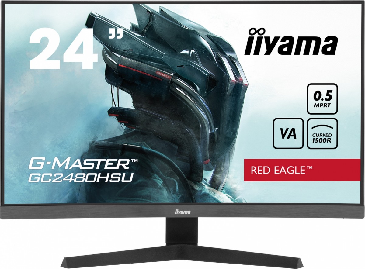 Iiyama Monitor 24 cale GC2480HSU-B1 Va 180HZ 1500R USBx2 0,5ms 300cd