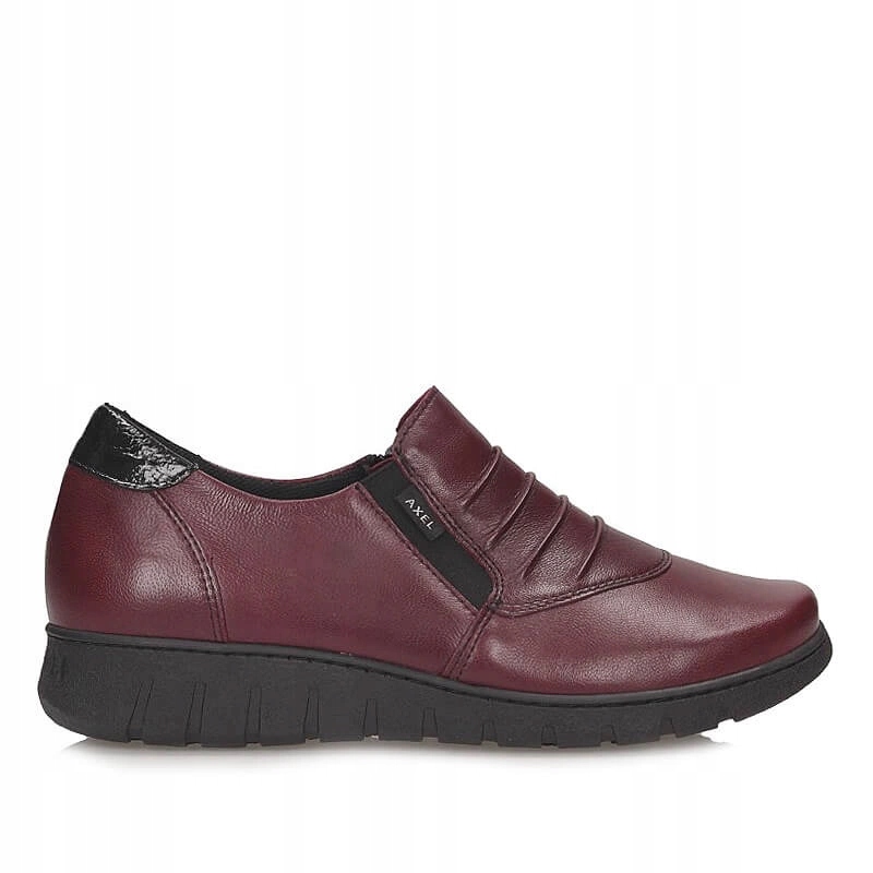 Bordó dámské nazouvací polobotky Axel 3042