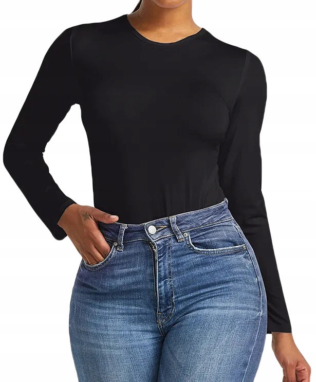 BODY Damskie długi rękaw STYL BASIC BAWEŁNIANE Rękaw długi rękaw