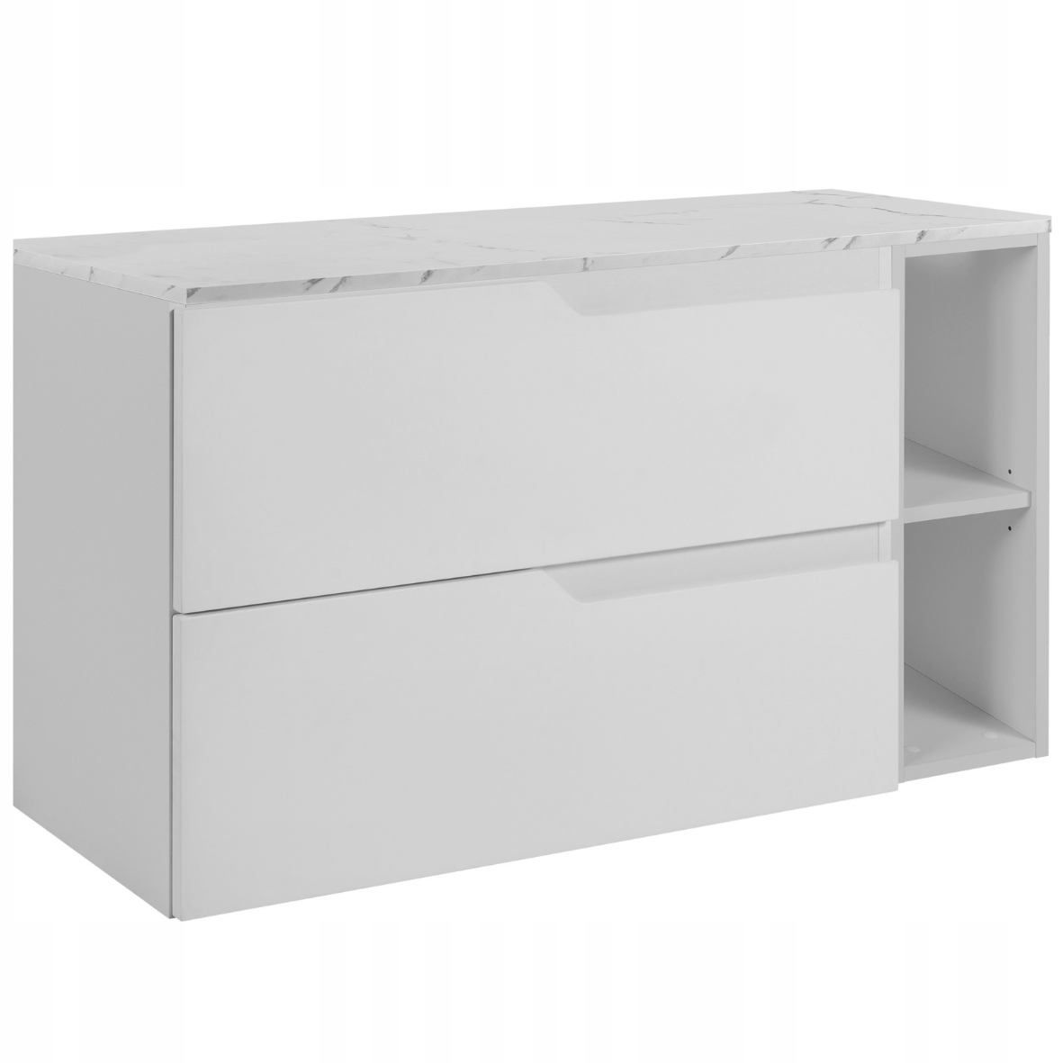 Koupelnová skříňka Pod Umyvadlo 100 bílá, čela Mdf, mramorová deska