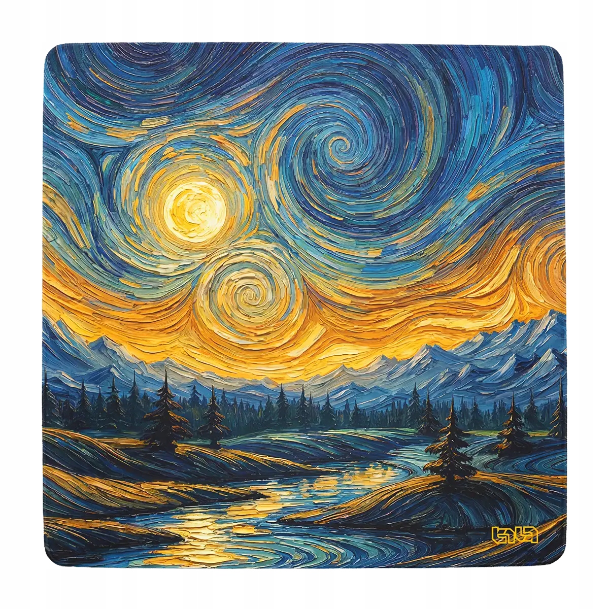 Mata Pod Krzesło Gamingowe Wiry Nocnych Gwiazd 100x100 Tilt Ergonomiczna