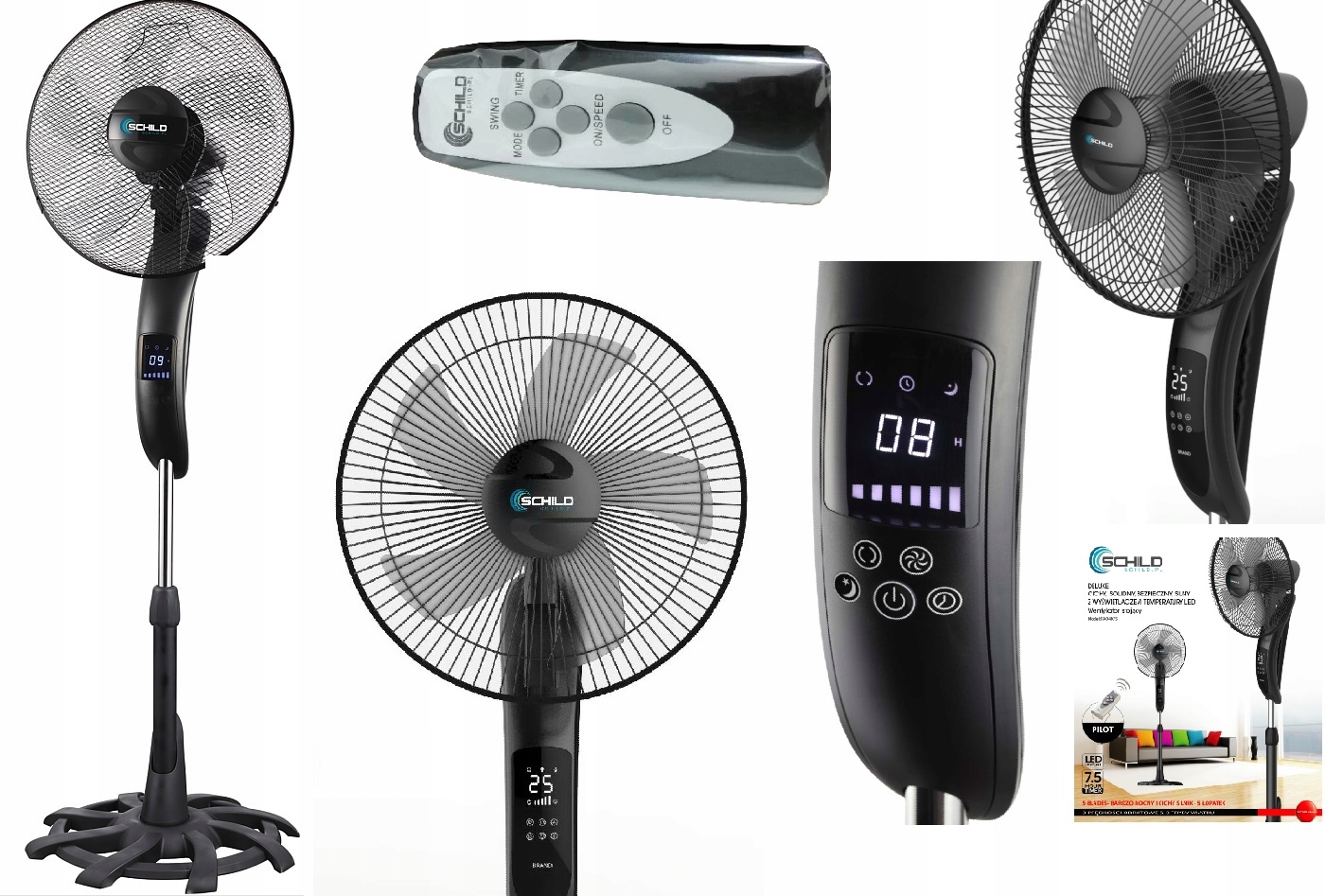 LCD WIATRAK PODŁOGOWY WENTYLATOR STOJĄCY PILOT XXL Kod producenta RA04KFS