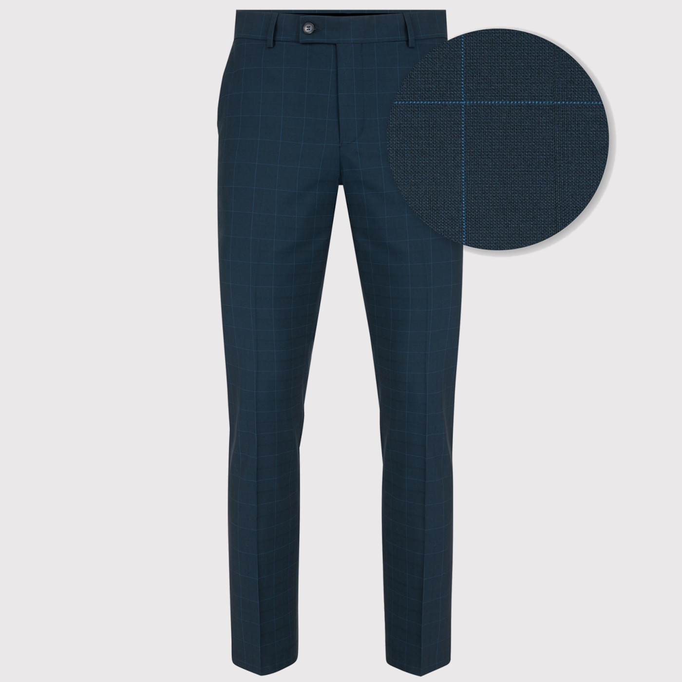 Tmavě modré oblekové kalhoty s jemným kostkovaným vzorem Pako Lorente 176/80
