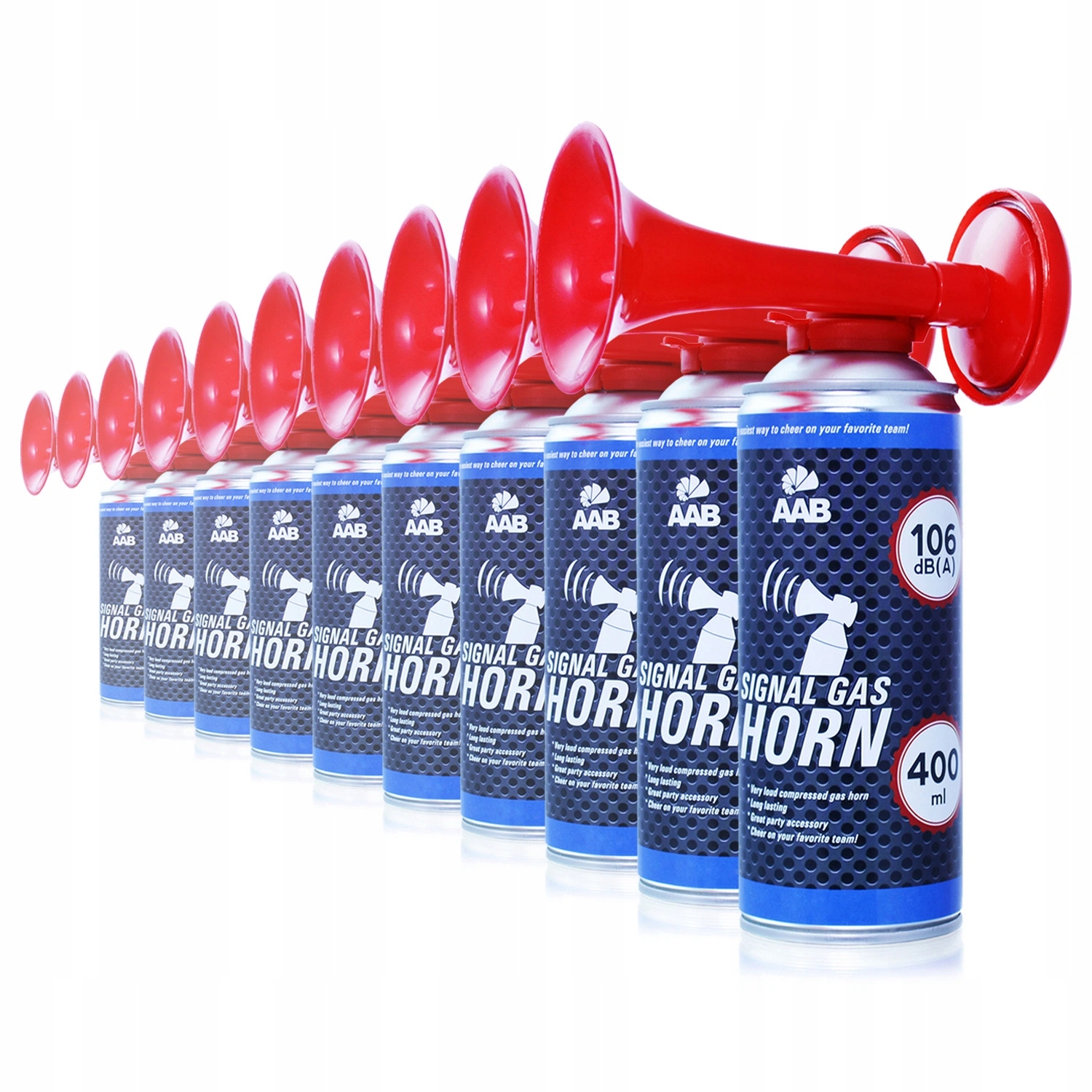 Aabcooling 10X Gas-horn Velmi Hlasitá Trubka Fanfára Na Vzduch 400 ml