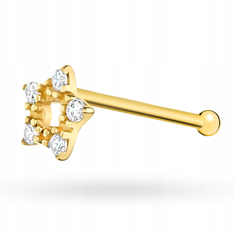 Zlatá Náušnice do nosu pr.585 Hvězdička se Zirkony