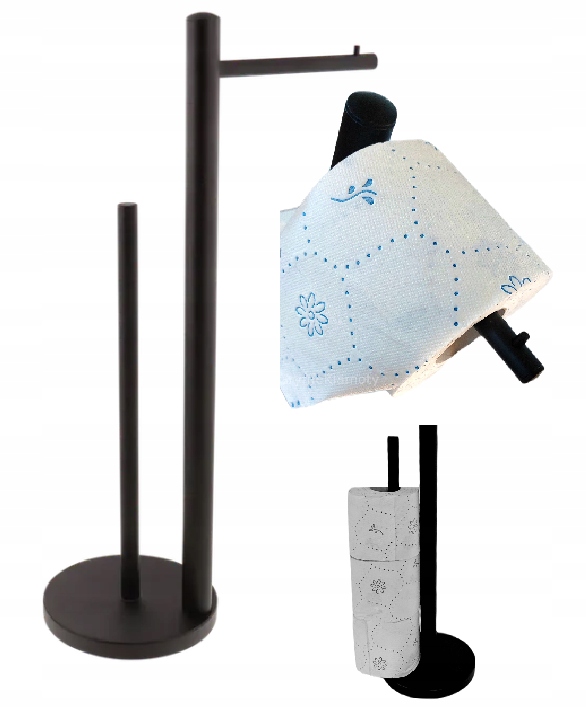 

Stojak Uchwyt Papier Toaletowy Metal Czarny Loft