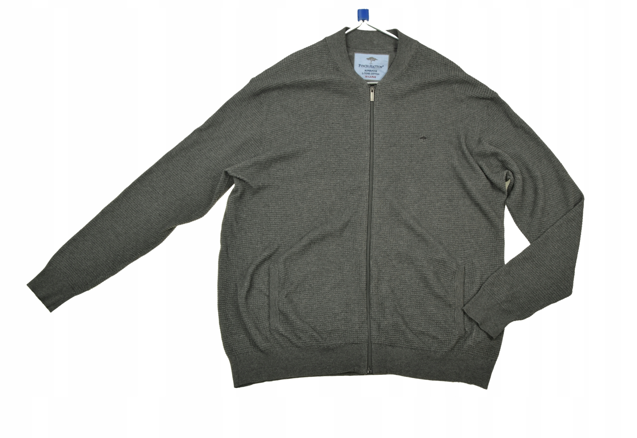 FYNCH HATTON * SZARY SWETER ROZPINANY ZIP ___ 3XL