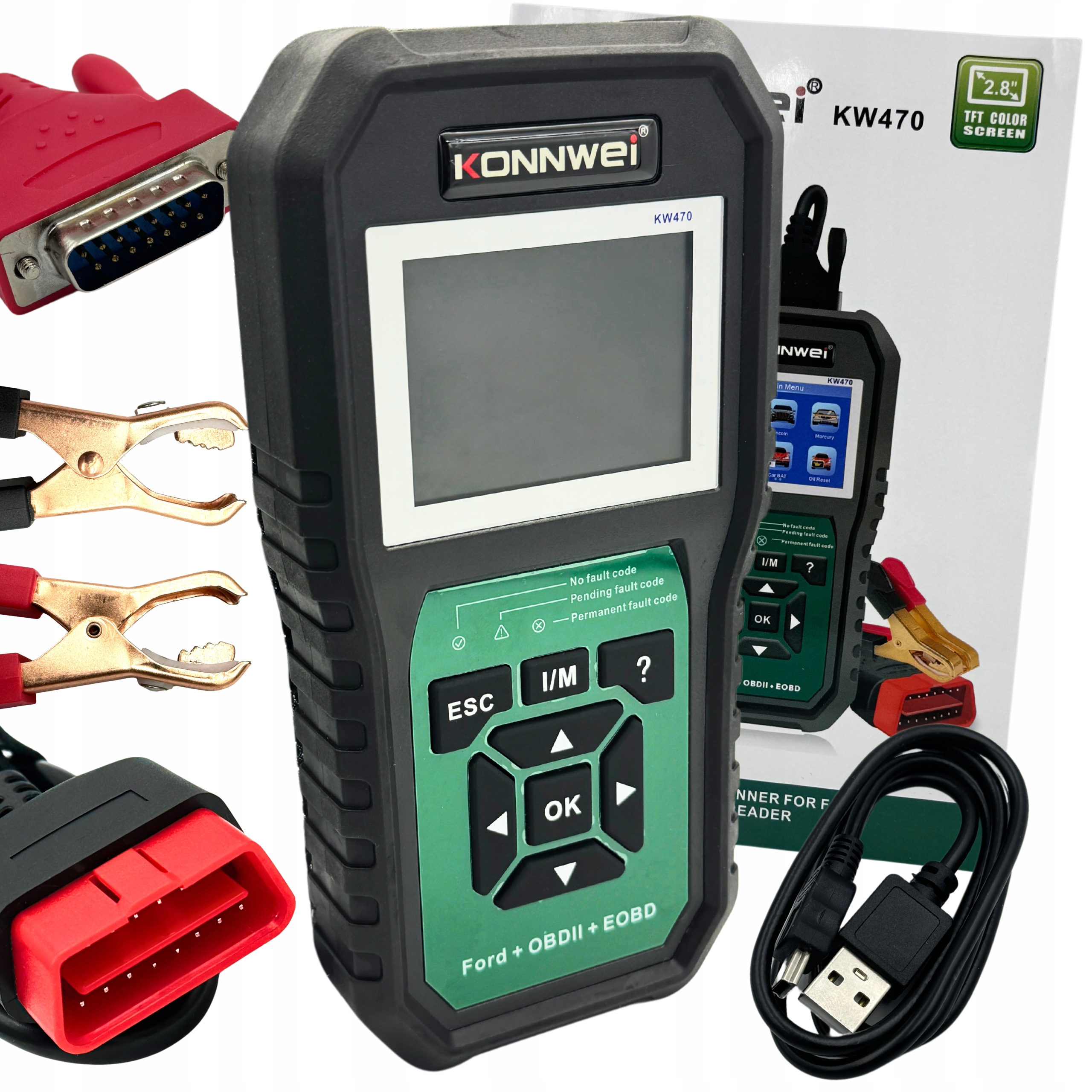 Diagnostický Nástroj Rozhranie OBD2 Skener Ford Univerzálny Konnwei KW470