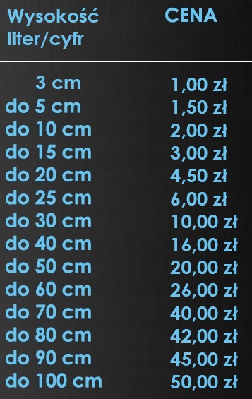 LITERY SAMOPRZYLEPNE NAKLEJKI REKLAMA NA SAMOCHÓD Marka inny