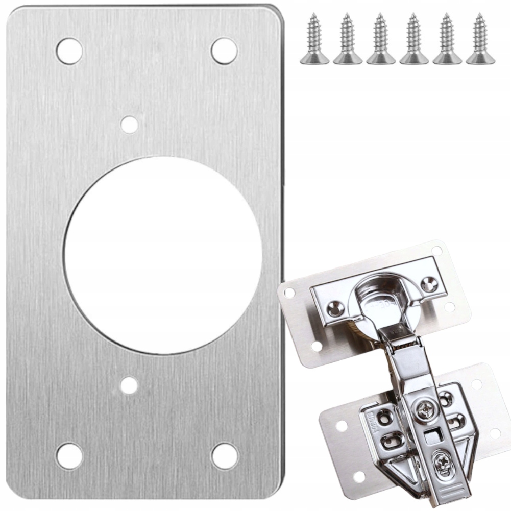 PŁYTKA NAPRAWCZA DO ZAWIASU ZESTAW DO NAPRAWY URWANY PROWADNIK BLASZKA