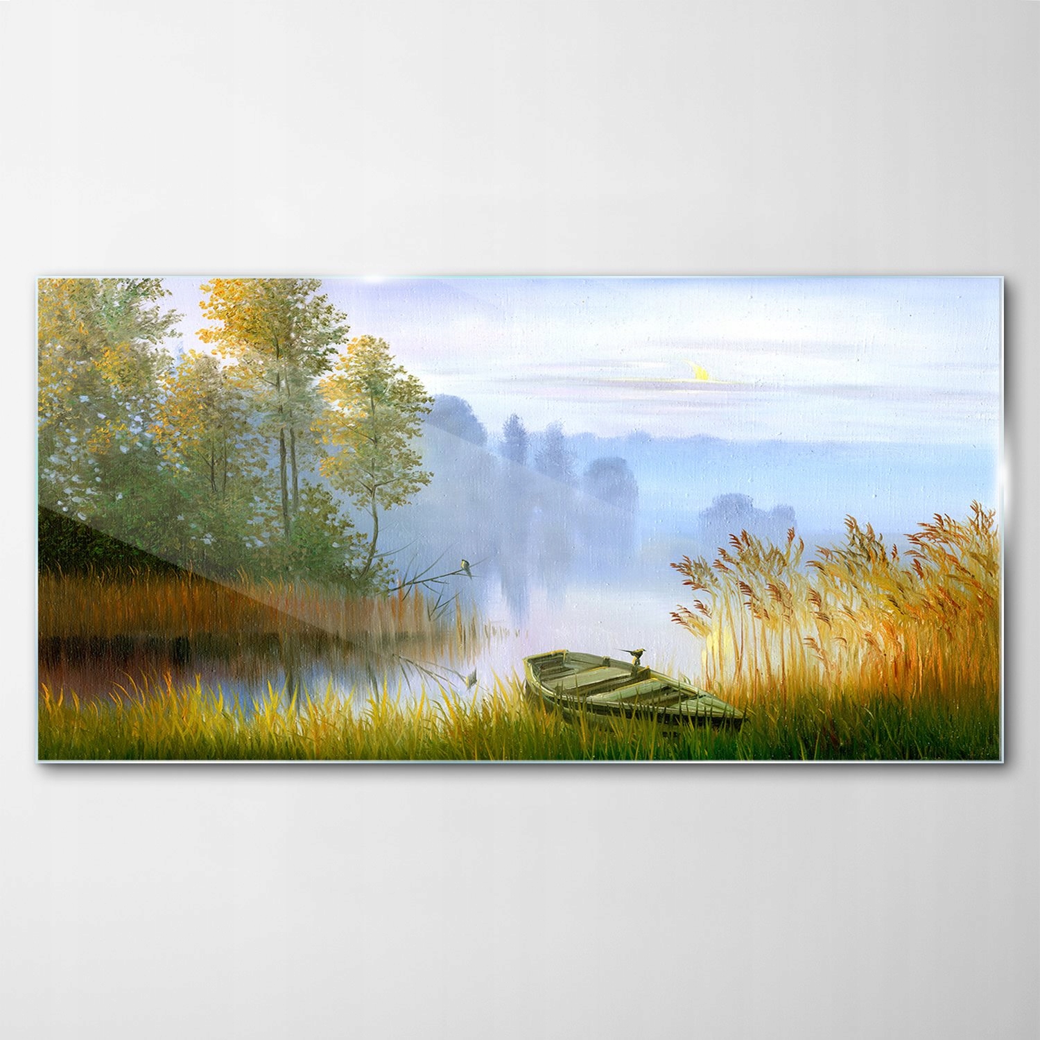 Obraz na skle Dekor Pobrežie Námorná Loď Voda 120x60