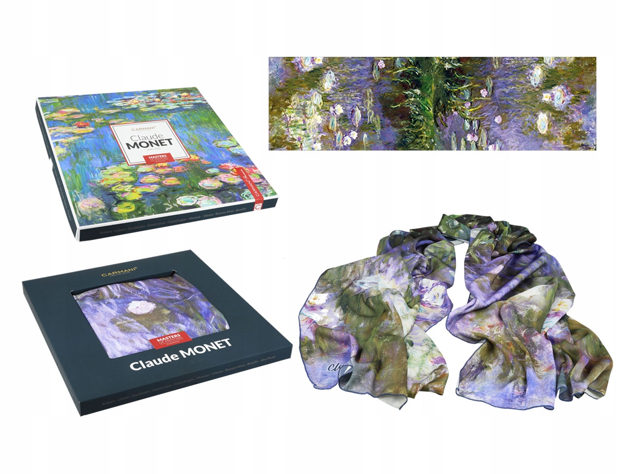 Dámská Šála Šátek Claude Monet Lilie Vodní Šála Dárek Pro Ni