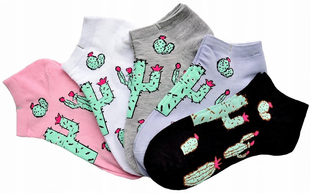 

5 Par Stopki Damskie Skarpety roz. 35 - 39 Cactus