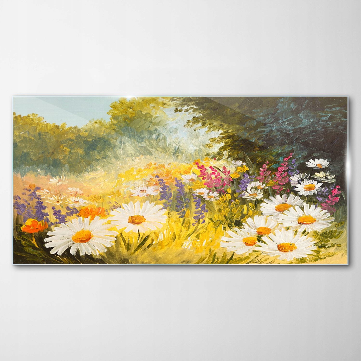

Obraz na Szkle Dekor Stokrotki Łąka Natura 140x70