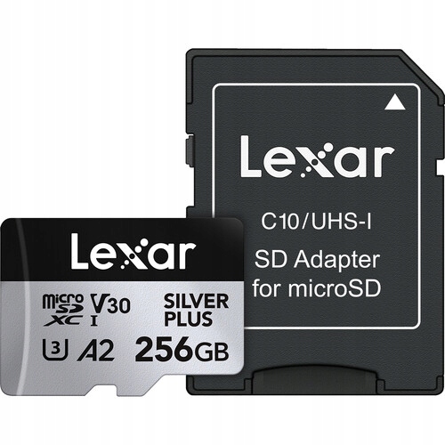 Paměťová karta microSDXC Lexar Silver Plus 256 Gb Uhs-i U3 V30 A2 2