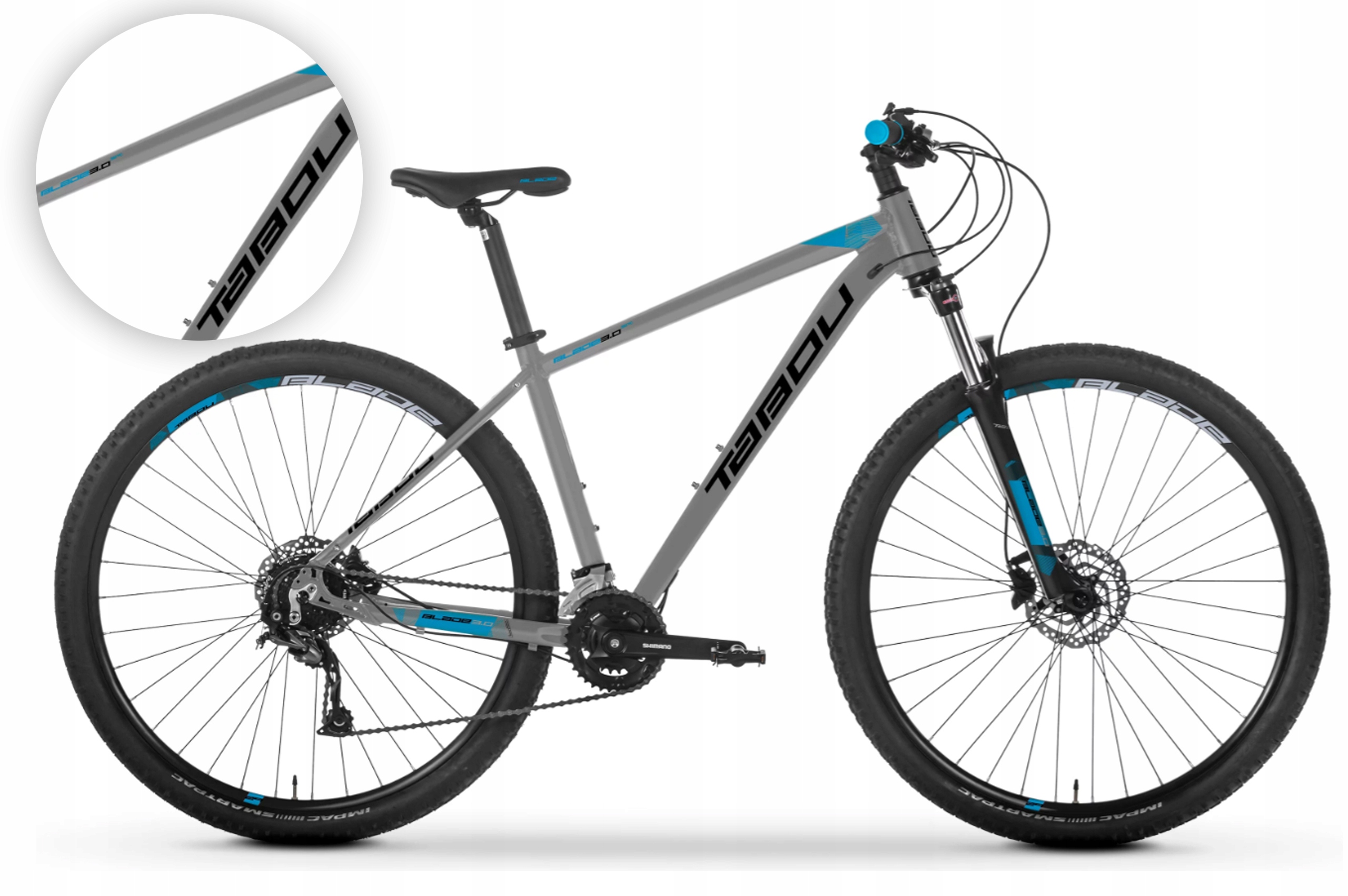 Rower Mtb 29" Tabou Blade 3.0 rama 22" szary niebieski R22