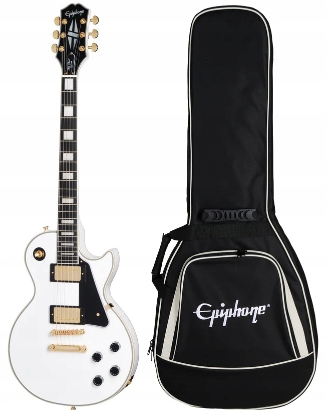 Epiphone Les Paul Custom Alpine White Gig Bag Gitara Elektryczna Gigbag