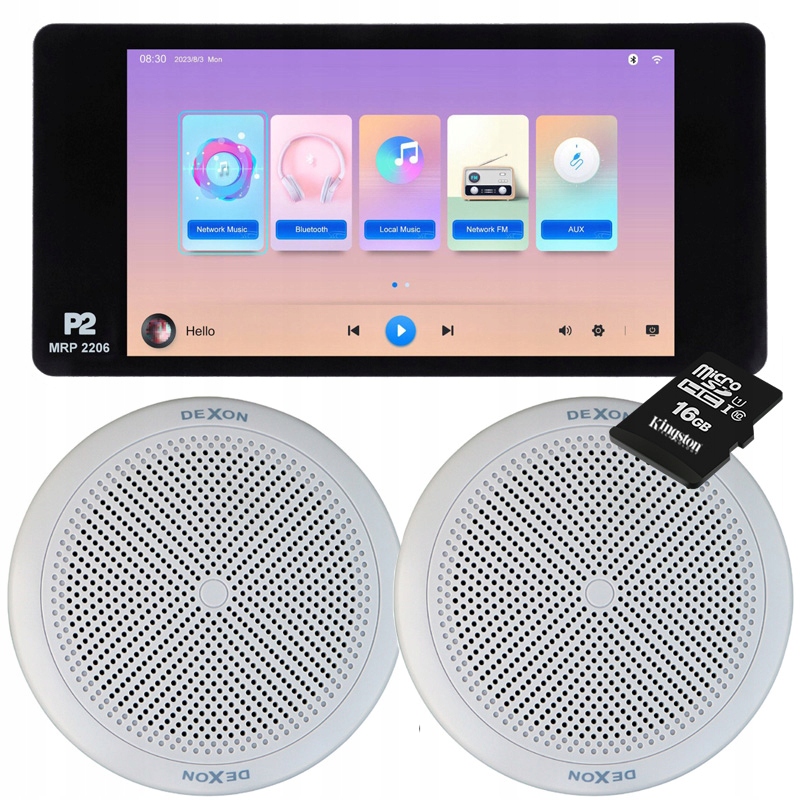 P2 AUDIO RADIO INTERNETOWE PODTYNKOWE Z BT + GŁOŚNIKI 2X 25W