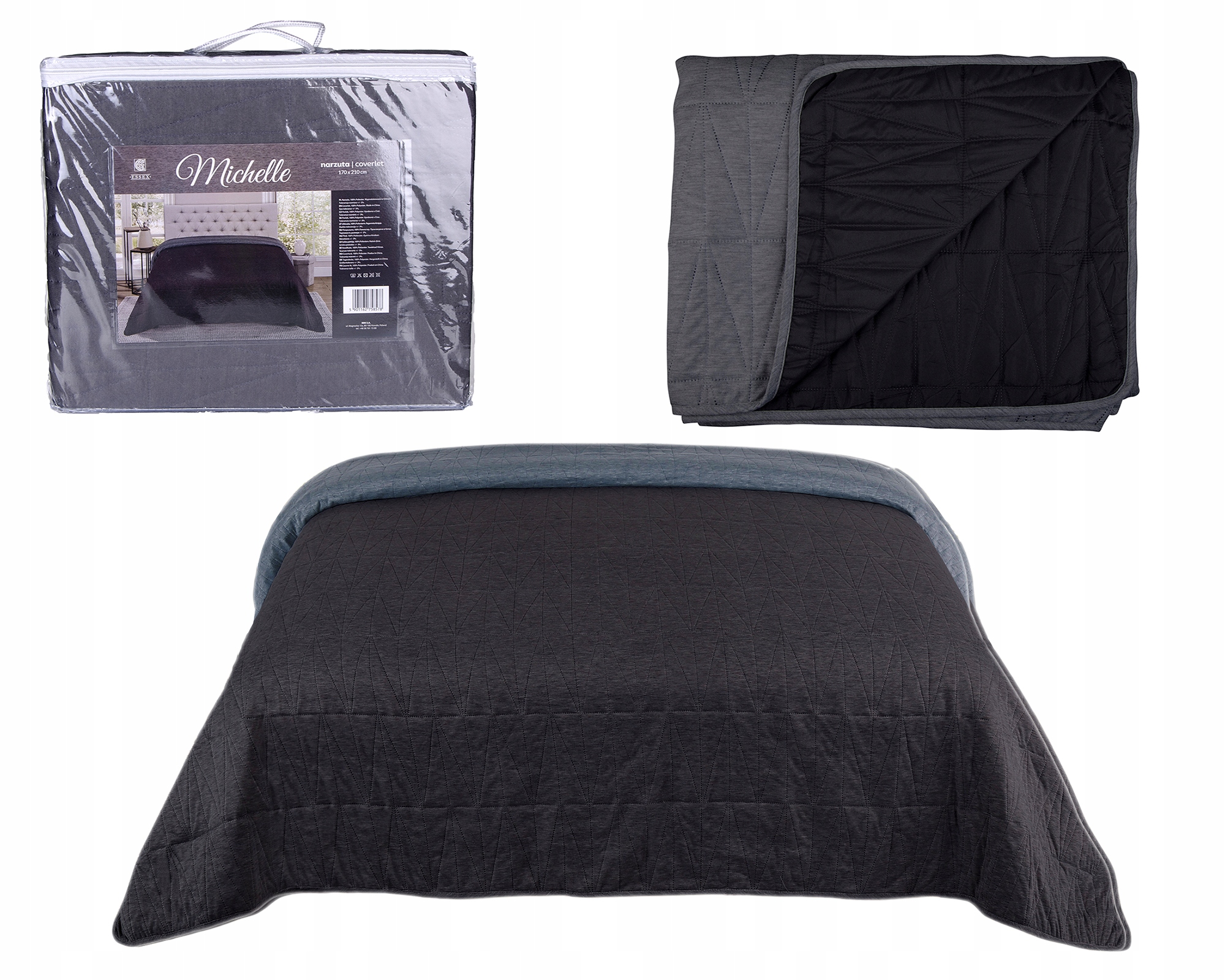 

Dwustronna Narzuta Na Łóżko Łoże 170x210 Michelle