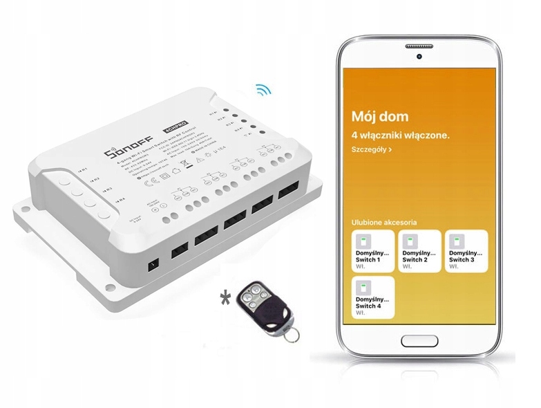 Sonoff 4CH PRO RF 433mhz 4 kanały + usługa HomeKit