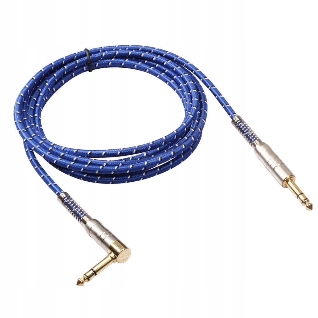 Kabel audio 6,35 mm kątowy 1 m